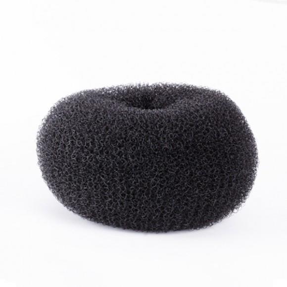 Bifull crespo a ciambella per chignon nero 12 cm