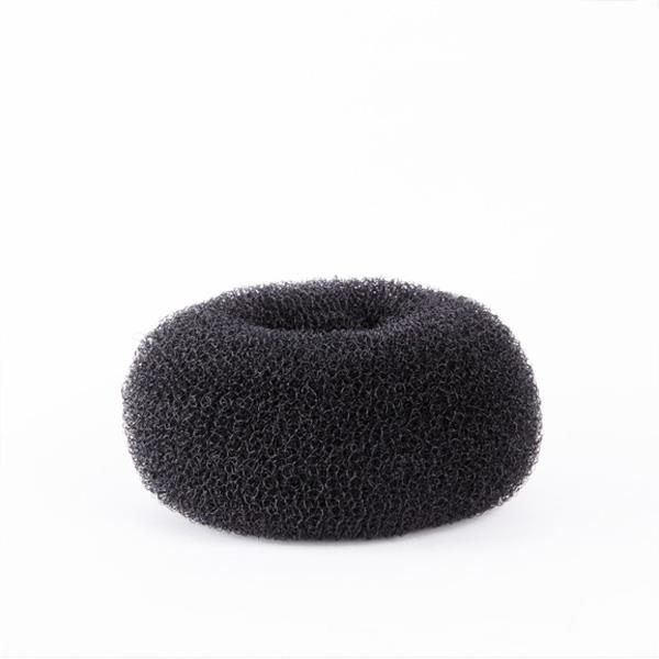 Bifull crespo a ciambella per chignon nero 9 cm