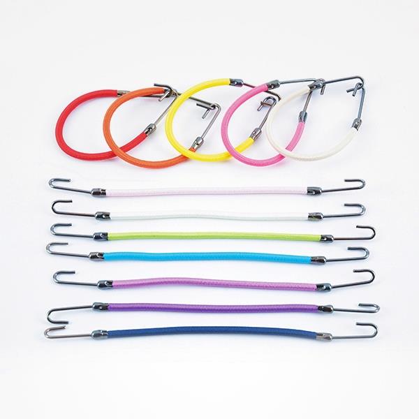 BIFULL ELASTICI CON GANCIO HOOK & HOOK - CONFEZIONE 12PZ COLORATI