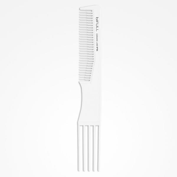 BIFULL PETTINE IN CERAMICA FORCHETTA A 5 DENTI - BIANCO