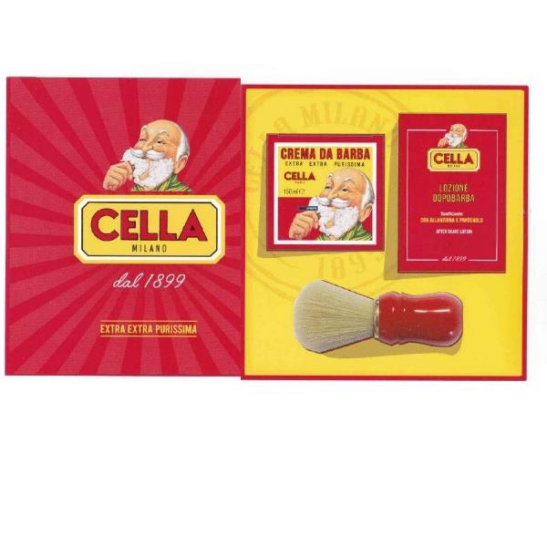 Cella Milano Kit Rasatura con crema, lozione dopobarba e pennello da barba