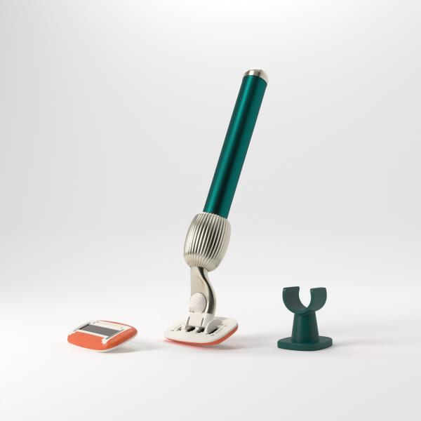 Fler The Razor Starter Set Pine Verde con 2 testine e supporto