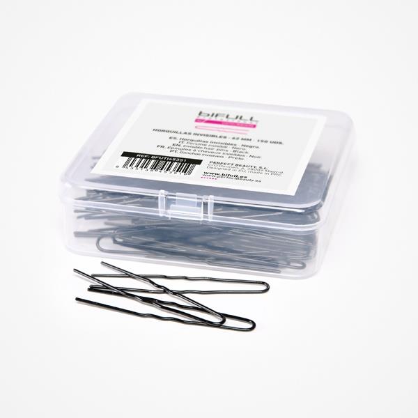 BIFULL FORCINE INVISIBILI NERE 62 MM - CONF. 150PZ