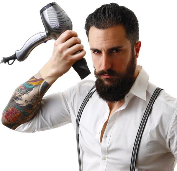 Gamma+ Barber Phon per asciugare capelli la barba e i baffi 