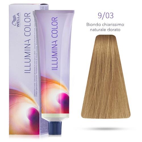 Wella Illumina Color 9/03 Biondo Chiarissimo Naturale Dorato 60 ml