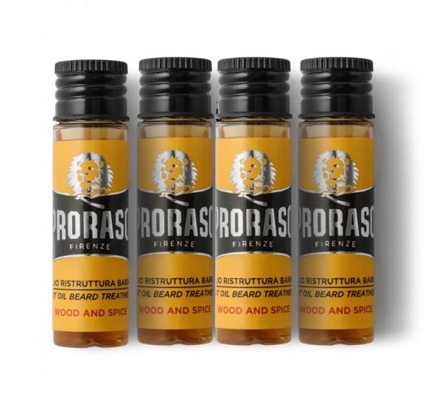 Proraso Giallo Olio a Caldo Ristruttura Barba wood and spice beard  4x17 ml