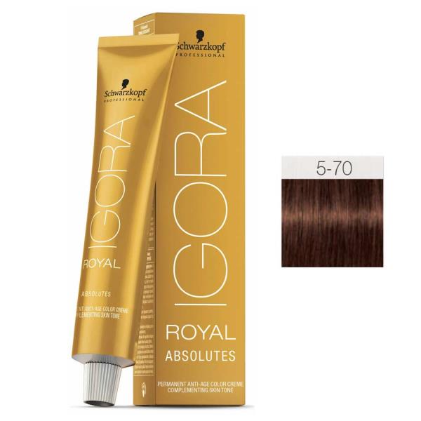 Schwarzkopf Igora Royal Absolutes 5-70 Castano Chiaro Rame Naturale 60 ml