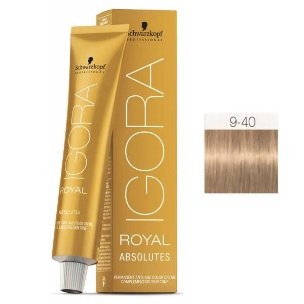 Schwarzkopf Igora Royal Absolutes 9-40 Biondo Chiarissimo Beige Naturale 60 ml