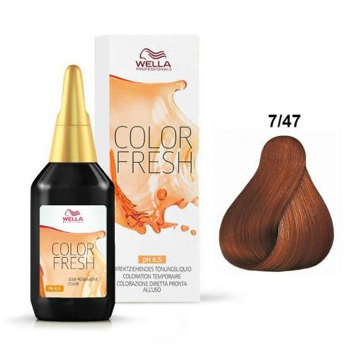 Wella Color Fresh 7/47 Biondo Medio Rame Sabbia 75 ml