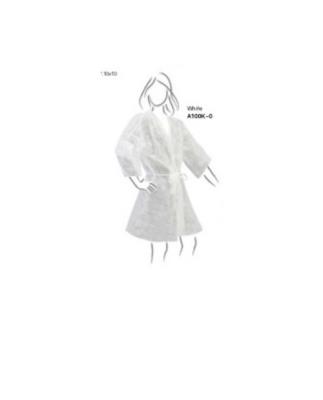 Air Clean Kimono Bianco in TNT con cintura per parrucchieri ed estetisti