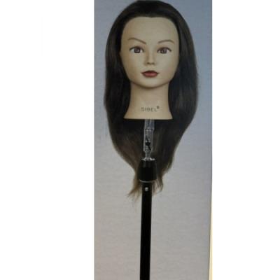 Testina modella studio con capelli natural 40cm