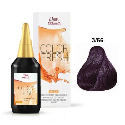 Wella Color Fresh 3/66 Castano Scuro Violetto Intenso 75 ml
