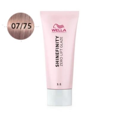 Wella Shinefinity color zero lift glaze 60ml - 07/75 RASPBERRY LATTE